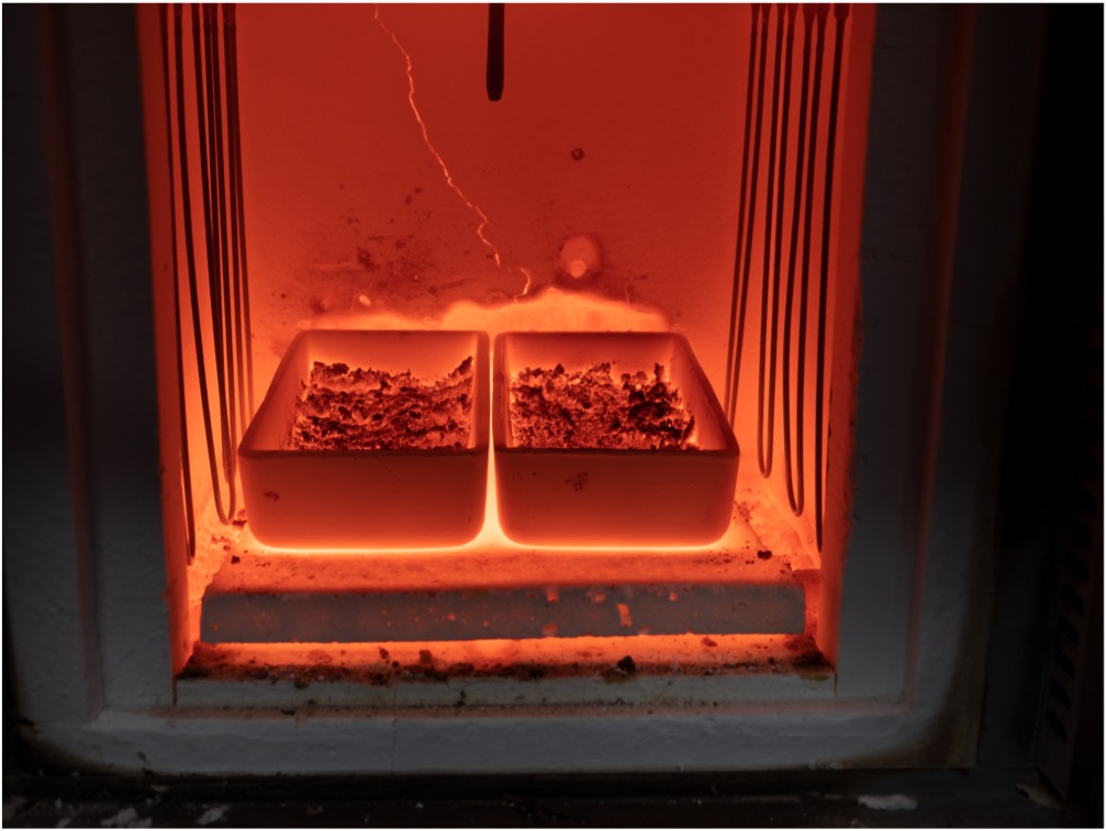 US Vanadium conducts a test of vanadium feedstock roasting.
